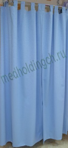Физиотерапевтическая штора из хлопковой ткани голубого цвета